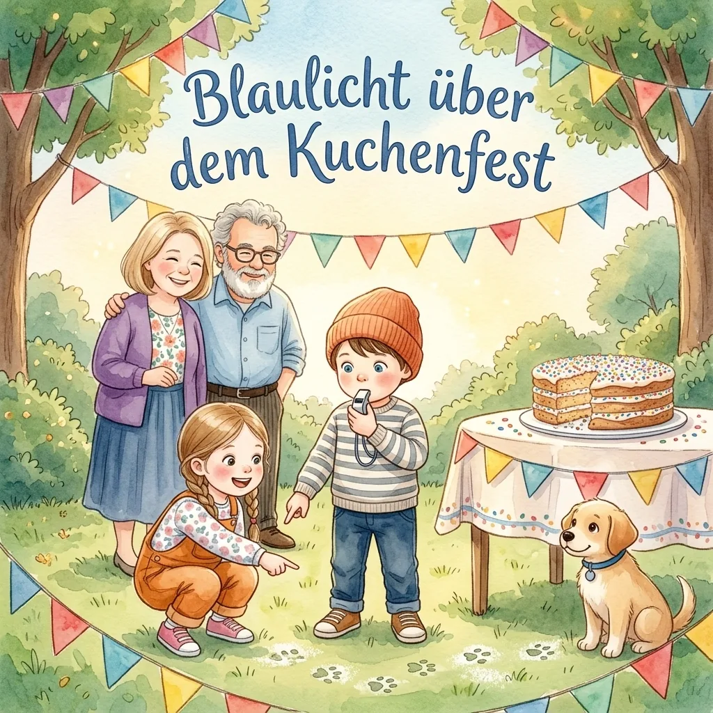 Blaulicht über dem Kuchenfest