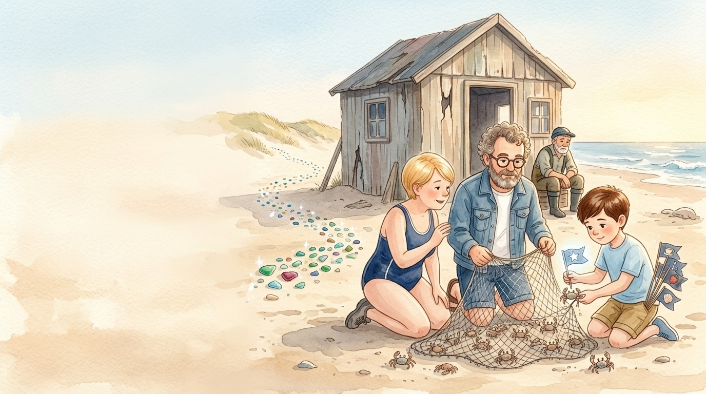 Max hob die sieben Flaggen auf und folgte dem Muschelpfeil. Die alte…