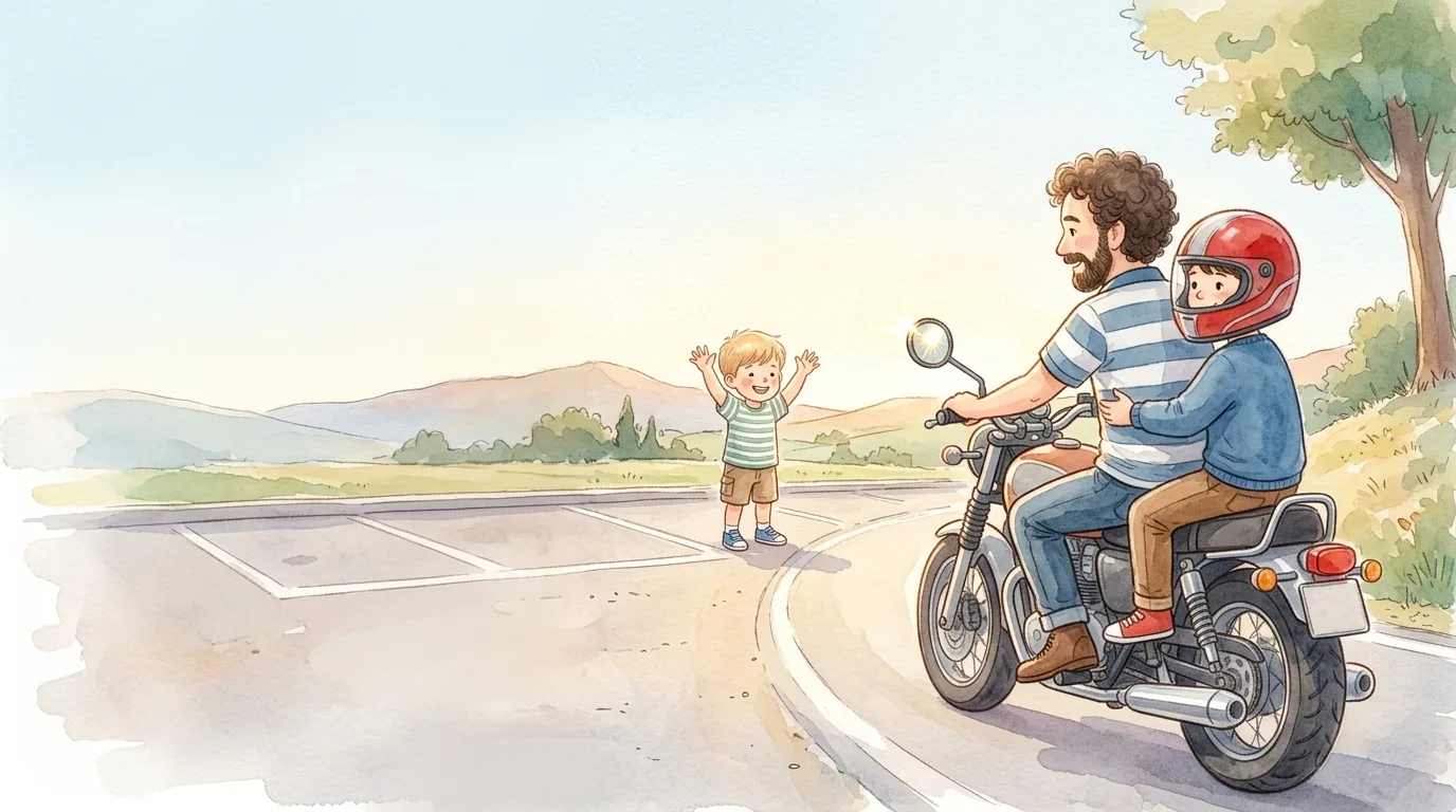 Mit einem leisen Brummen rollte das Motorrad schließlich los. Emil saß hinter…