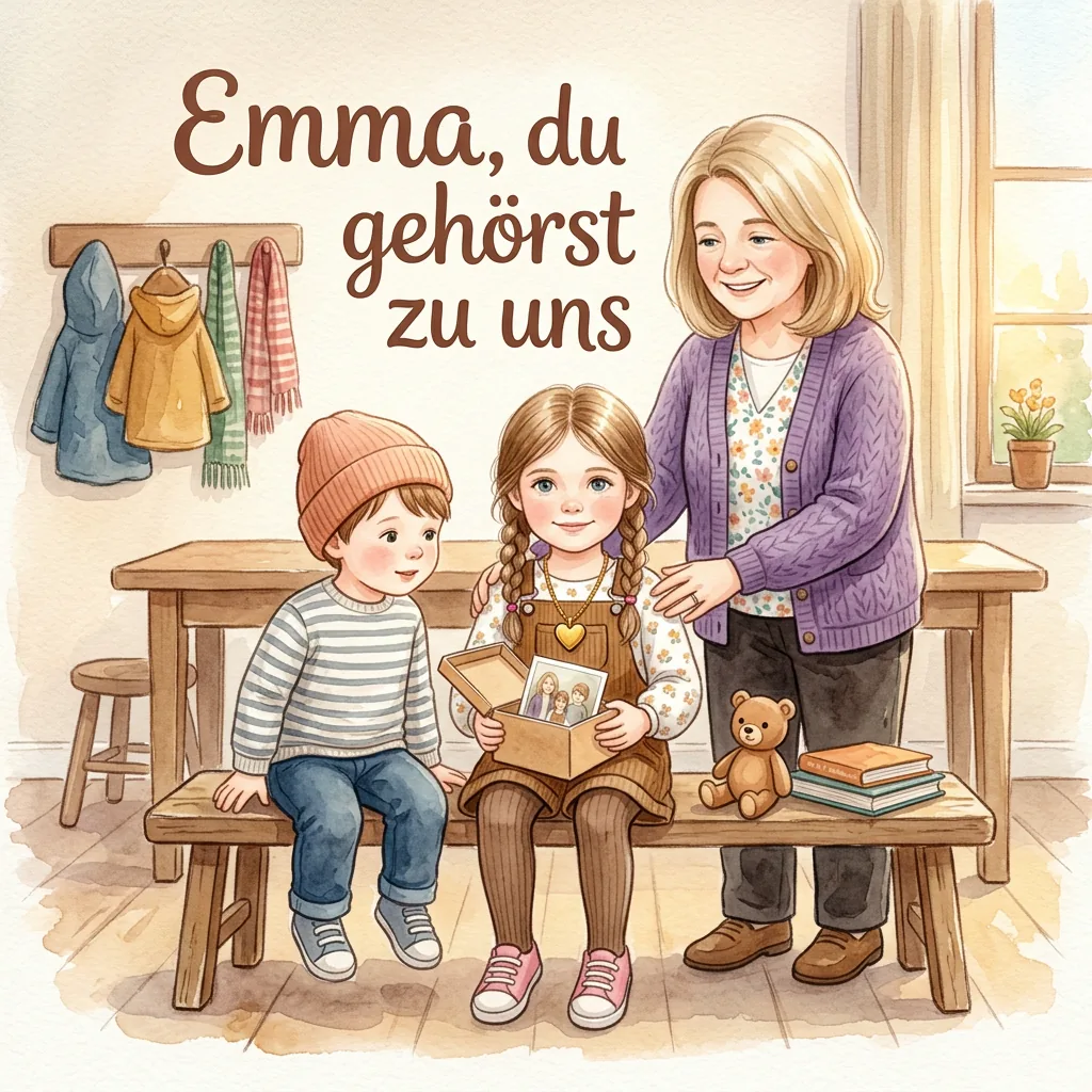 Emma, du gehörst zu uns — personalisiertes Kinderbuch Adoption