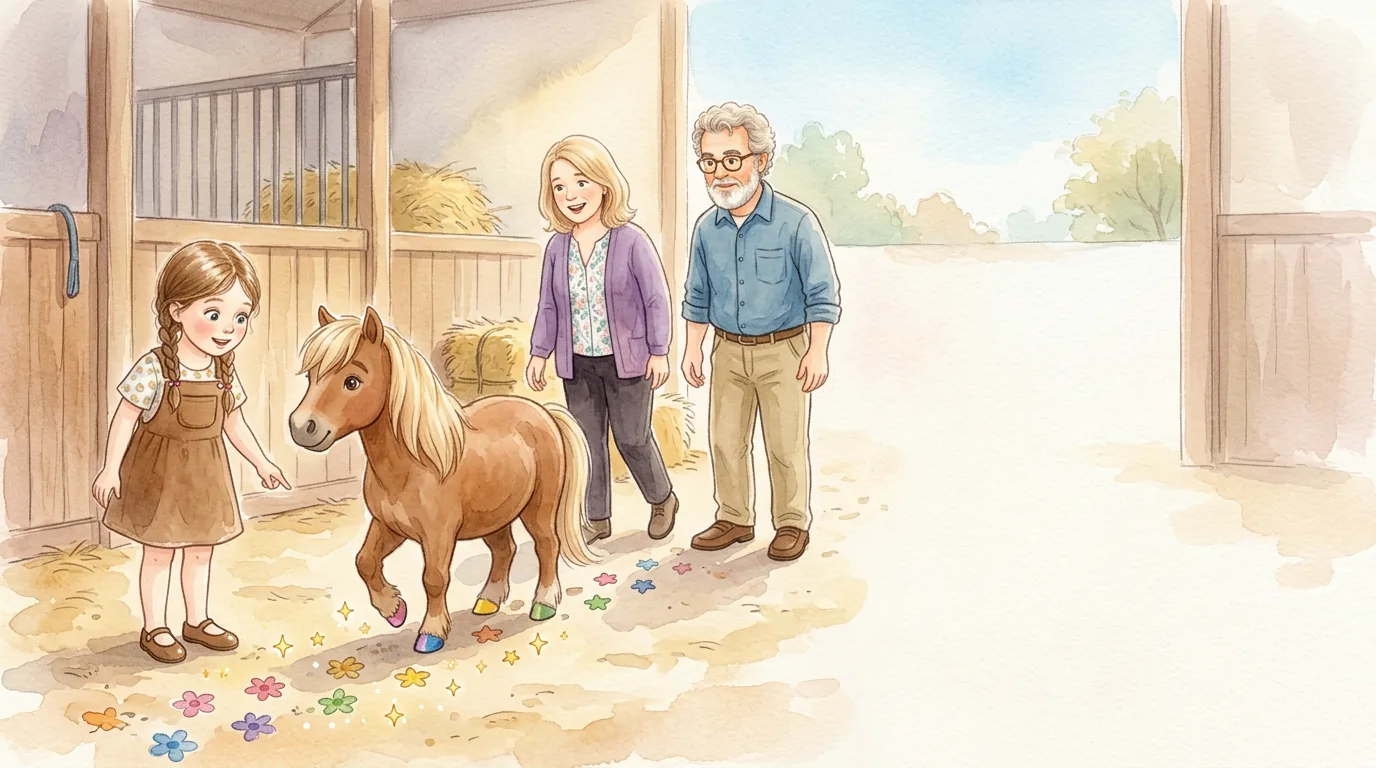 Emma besucht mit Oma Marie und Opa Max den Reitstall. In einer…