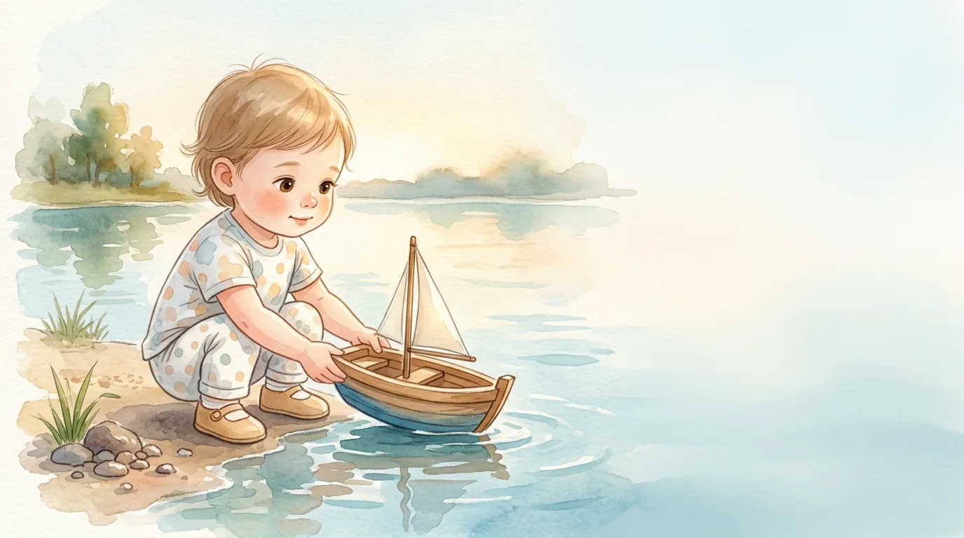 Emma hebt das kleine Boot sachte aus dem Wasser.