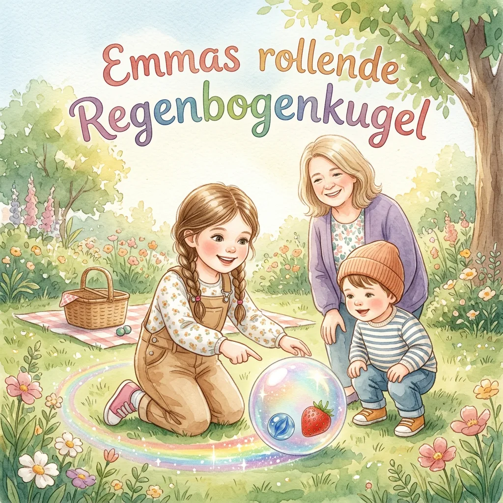 Emmas rollende Regenbogenkugel