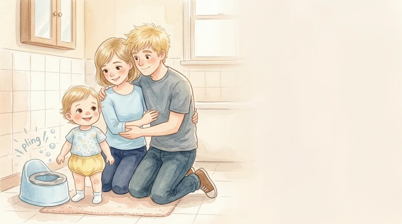 Lily lächelt klein. Das Bad klingt weich. Emilie und David kuscheln nah.…