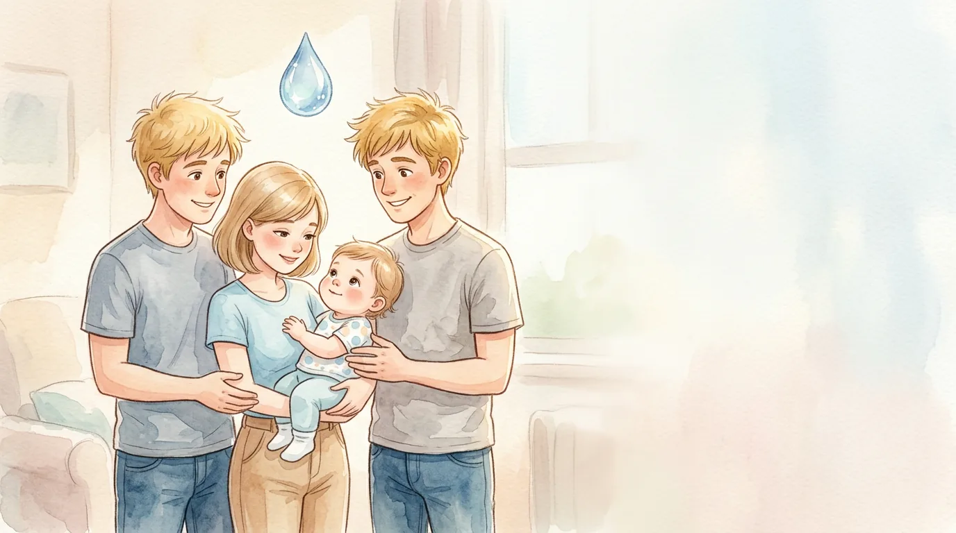 Lily blinzelt leise. Der Tropfen glitzert noch. Emilie wiegt sie sanft. David…
