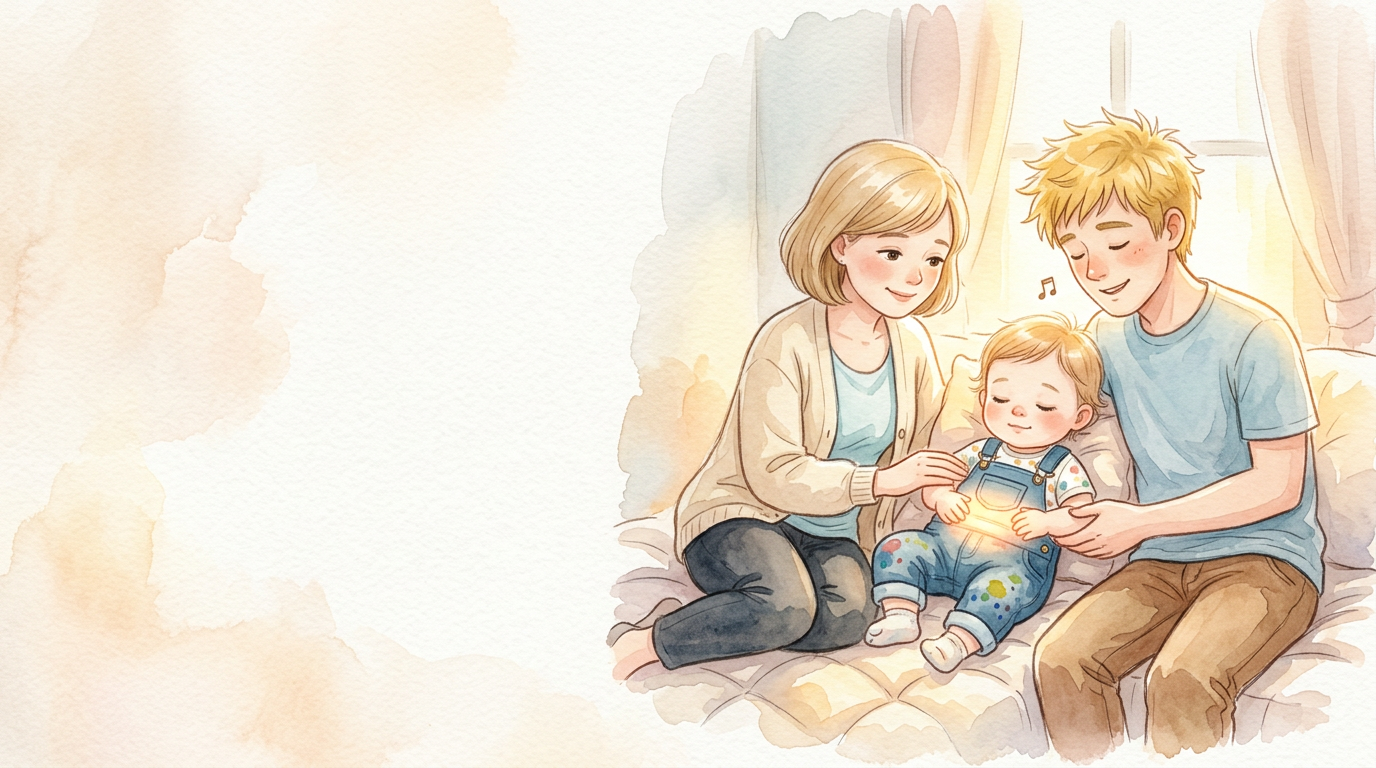 Lily liegt weich bei Emilie und David. Ihr Bauch ist noch warm.…