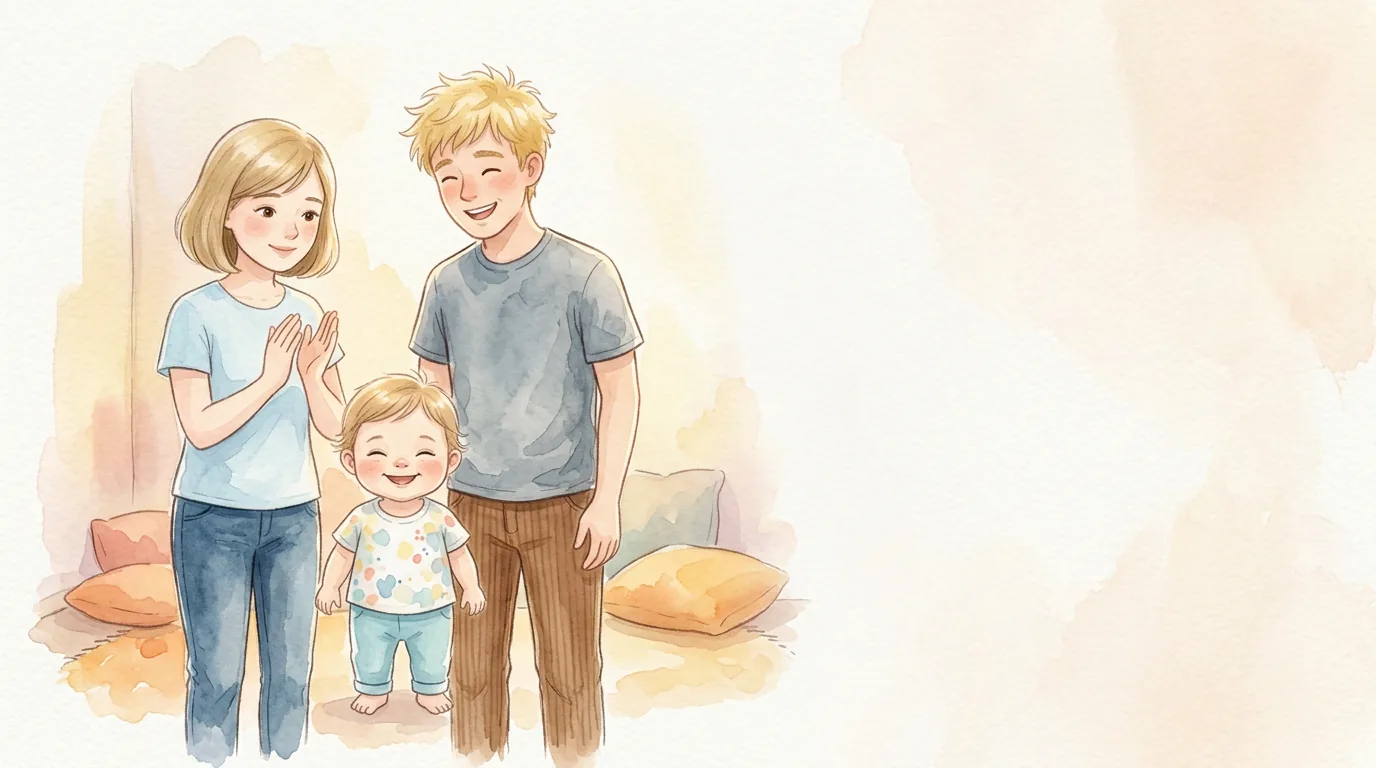 Dann klatscht Emilie ganz weich. David lacht leise. Lily blinzelt und lächelt.…