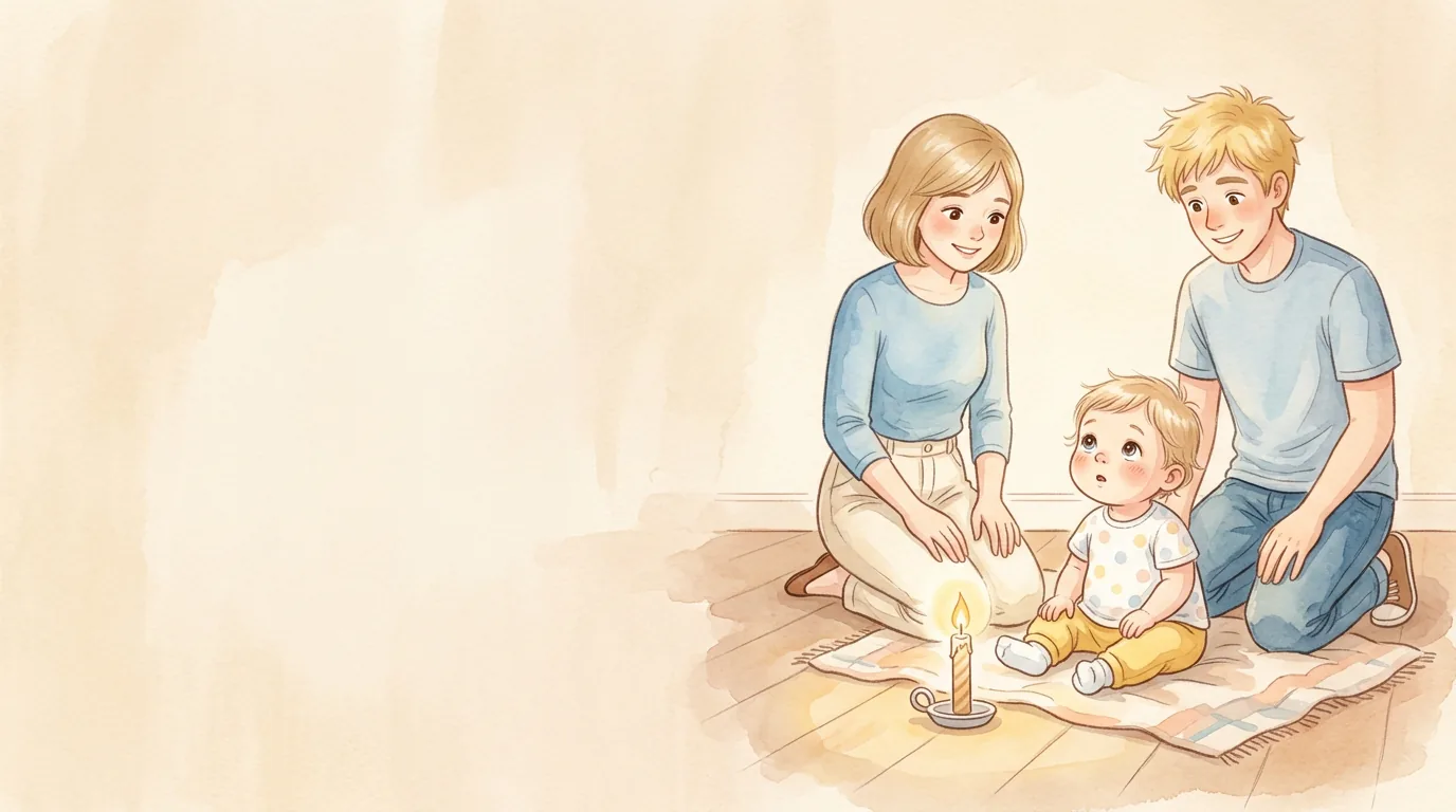 Lily blinzelt ins goldene Licht. Ganz nah. Ganz still. Die Flamme schimmert…