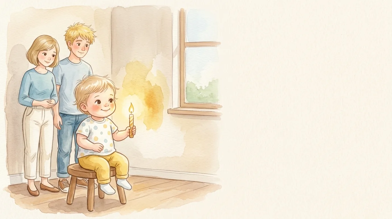 Ein warmer Schein liegt auf Lilys Wangen. Sie lächelt klein. Die Flamme…