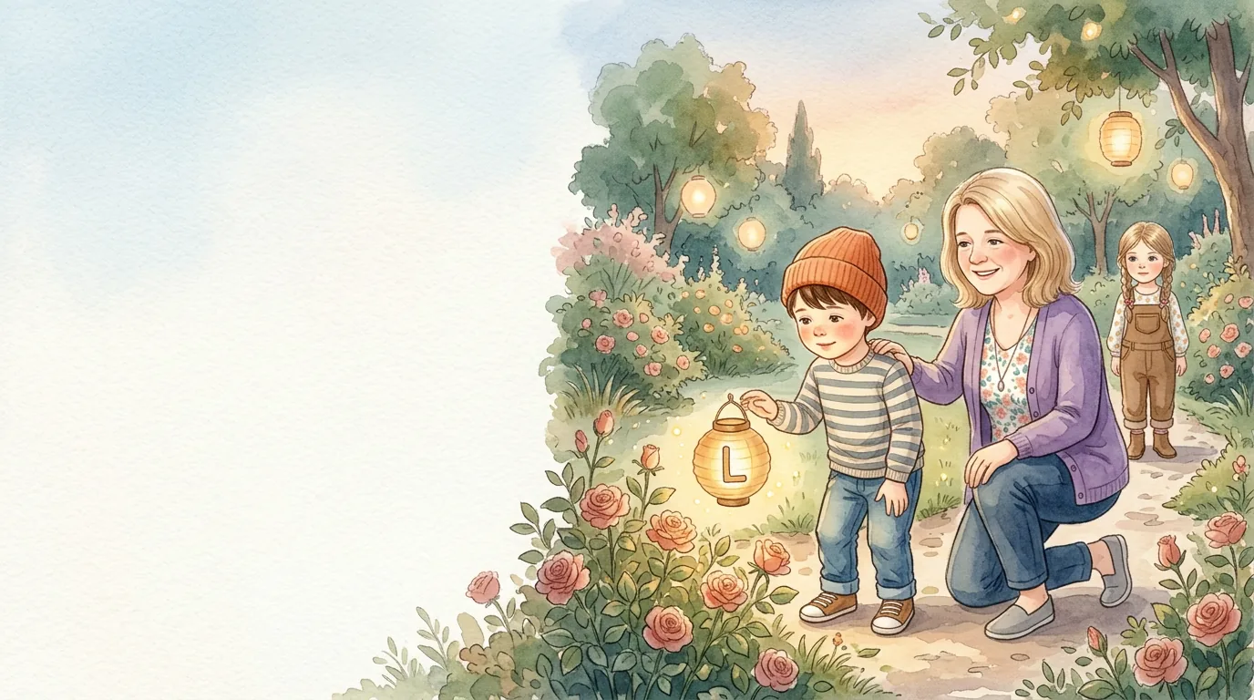 Emma entdeckte gleich die nächste Laterne. „A!“, rief sie, und das Licht…