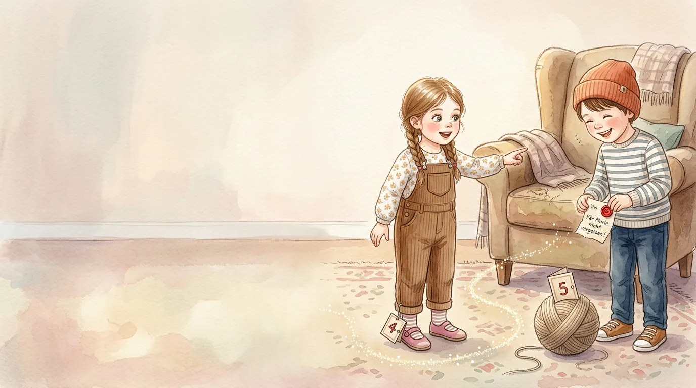 Leise schlichen Luca und Emma um die Ecke. Die Glitzerspur tanzte über…