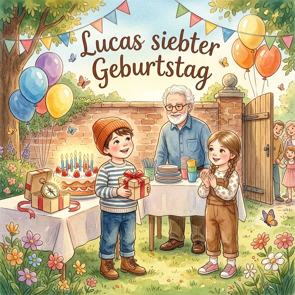 Lucas siebter Geburtstag — personalisiertes Kinderbuch Geburtstag