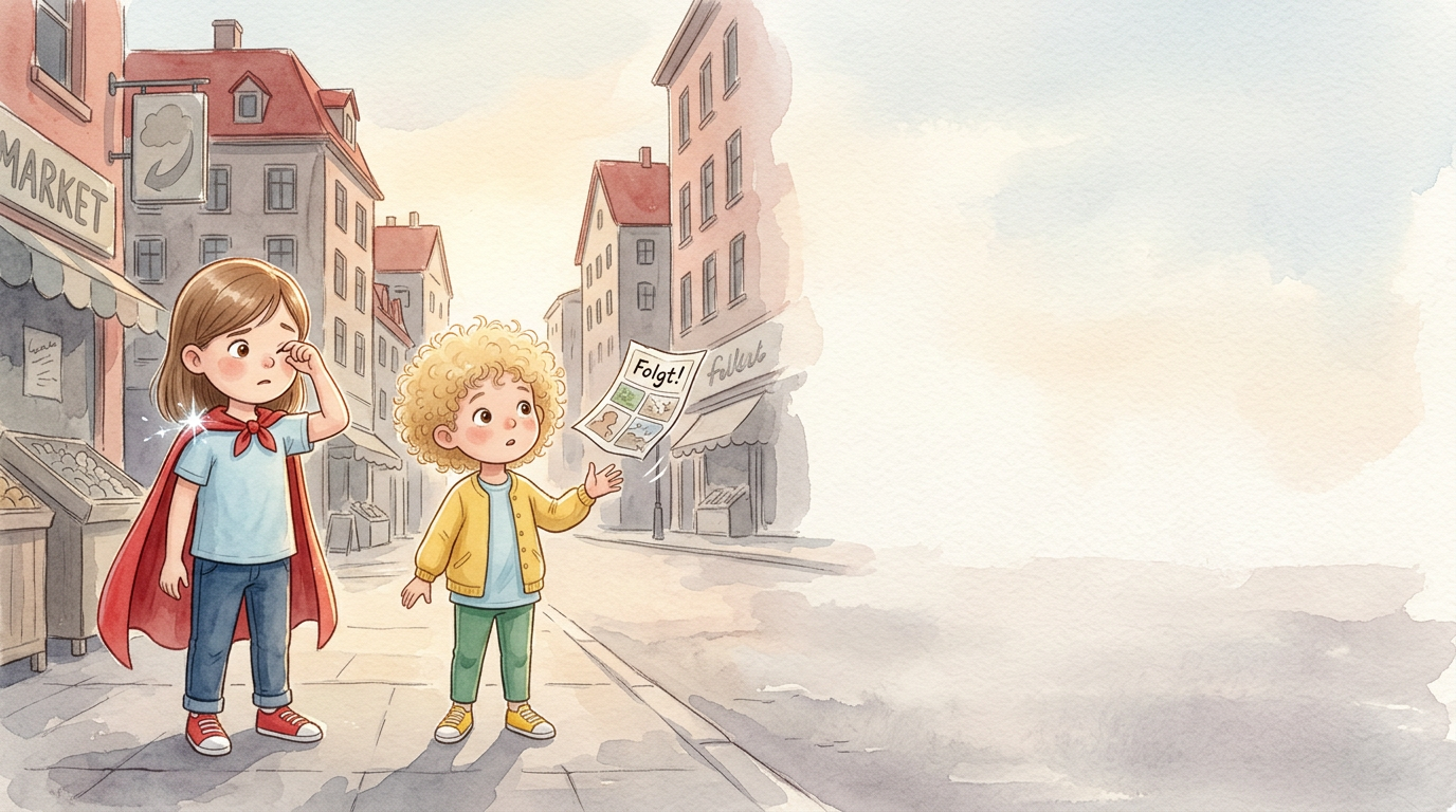 An diesem Morgen wirkte die Stadt seltsam still. Die roten Dächer sahen…